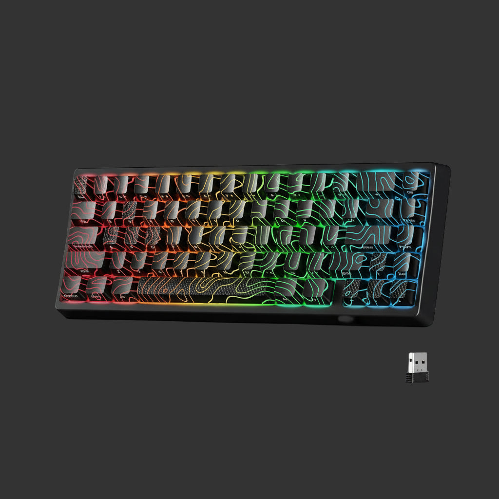 XVX M67 JadeStone Mechanical Keyboard With IMD-Tech Keycaps (Interstellar Black)