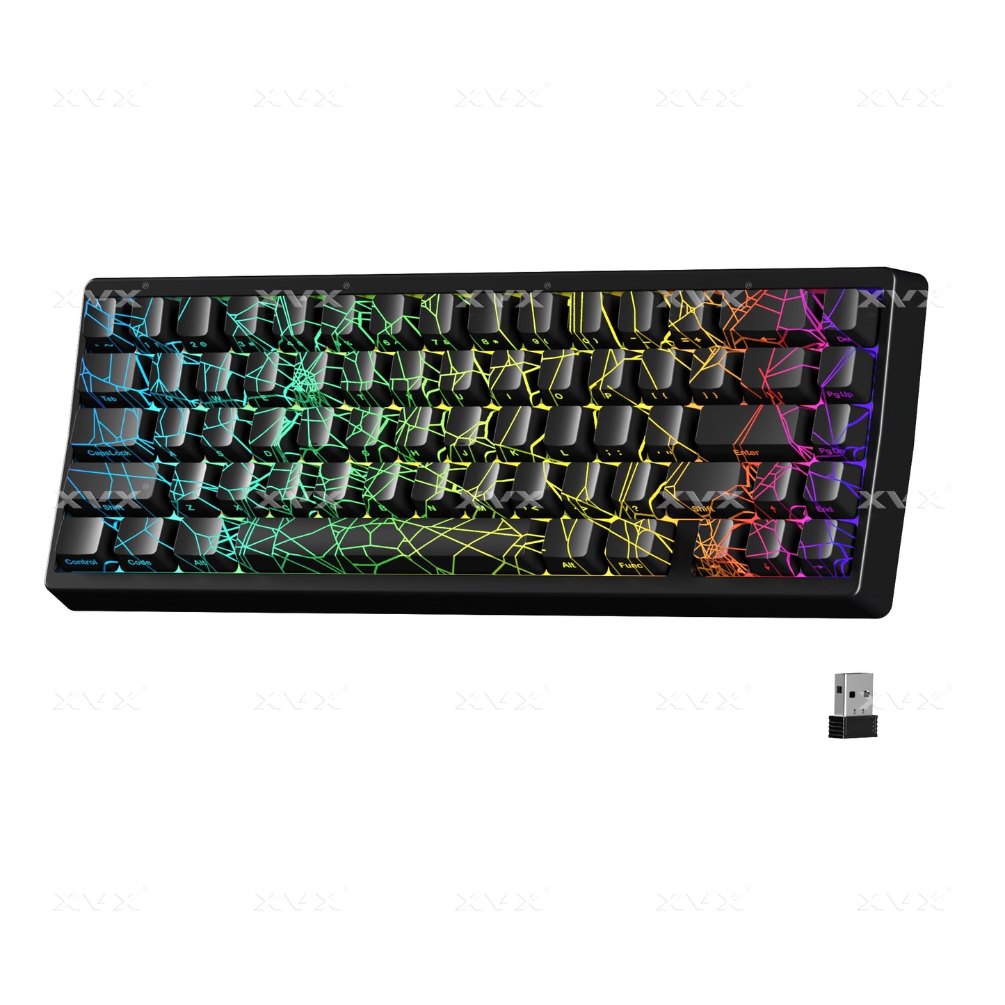 XVX M67 JadeStone Mechanical Keyboard, Plus X11 Tri-Mode Mouse, Bundle