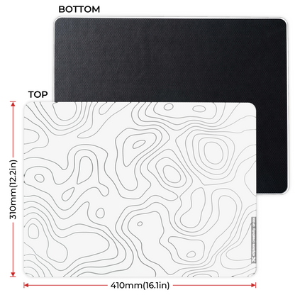 XVX SpacePad Glass Gaming Mouse Pad with Etched Surface Full Anti-Slip Rubber Base